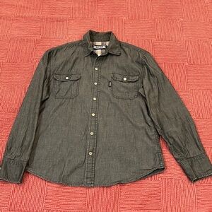 Super brand Men's size small Dark Gray Casual Button Down Shirt